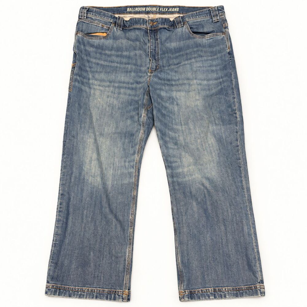 Duluth Trading Co Ballroom Double Flex Jeans 48x30 Relaxed Fit Blue